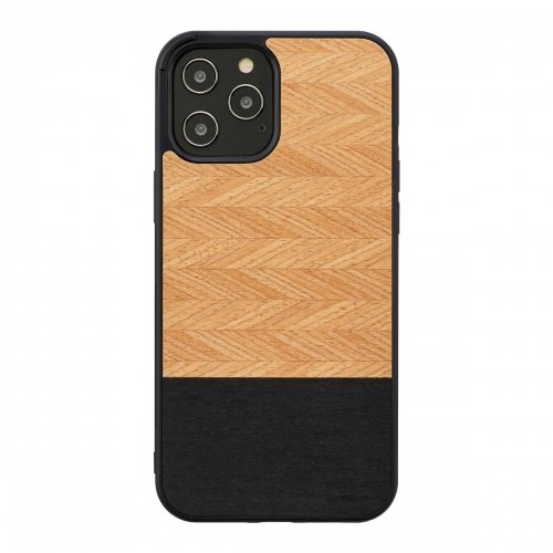Man&amp;wood MAN&amp;WOOD case for iPhone 12/12 Pro herringbone nero black