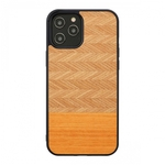 Man&wood MAN&WOOD case for iPhone 12/12 Pro herringbone arancia black
