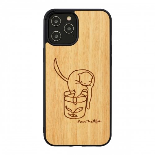 Man&amp;wood MAN&amp;WOOD case for iPhone 12 Pro Max cat with red fish