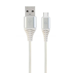 Gembird CABLE USB-C 2M SILVER/WHITE/CC-USB2B-AMCM-2M-BW2