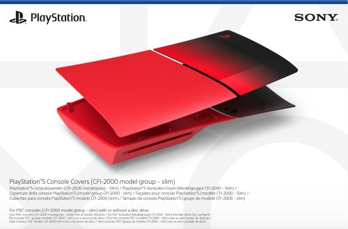 Sony PS5 Slim Console Cover (Techno Red)