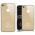 Housings / charging docks sockets Apple Iphone 4G battery cover (high copy),gold
