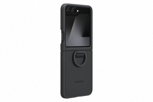 Samsung Galaxy Flip6/Flip7 FE Silicone Case with Ring Black