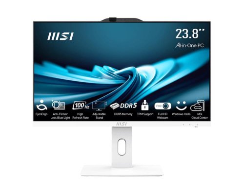 Monoblock PC|MSI|PRO|AP241P 14M|Business|All in One|CPU Core i7|i7-14700|2100 MHz|Screen 23.8"|RAM 16GB|DDR5|5600 MHz|SSD 1TB|Graphics card Intel UHD Graphics|Integrated|Windows 11 Pro|Colour White|PROAP242P14M-859EU