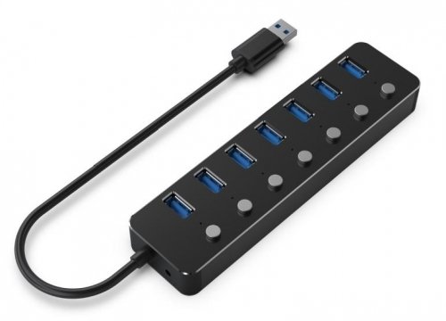 Gembird I/O HUB USB3 7PORT/UHB-U3P7P-01
