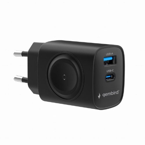 Gembird CHARGER USB 2IN1 20W 2PORT/TA-UC-PDQCW20-01-BK