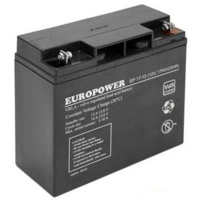 EMU BATTERY 12V 17AH VRLA/EP17-12 EUROPOWER