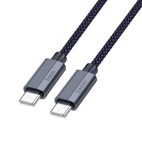 Hoco Cable USB C to USB C QC3.0 PD 5A 240W 1,8 m U134 gray