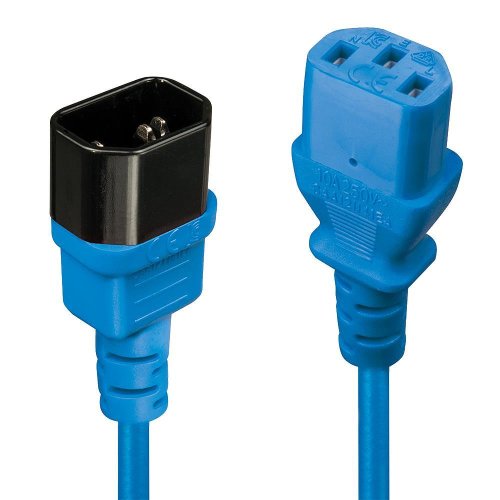 Lindy CABLE POWER IEC EXTENSION 0.5M/BLUE 30470
