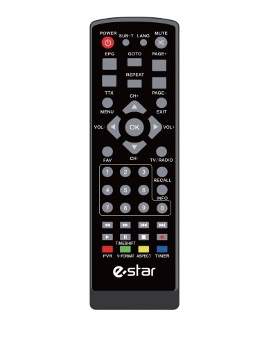 Estar Distancinis remote control unit STB T2-535/536 Black