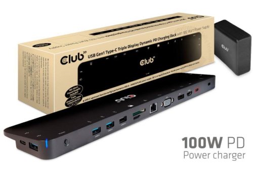 Club3d NB ACC DOCKING STATION/USB-C 100W CSV-1564W100