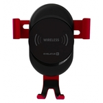 Evelatus Gravity Car Holder with Wireless Charger WCH02 - Red