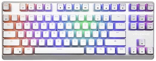 Modecom VOLCANO LANPARTY RGB WHITE GAMING KEYBOARD BLUE US