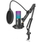 Fifine T669 PRO3 vadu mikrofons ar RGB apgaismojumu un statīvu | USB