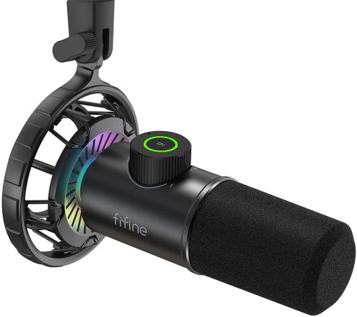 Fifine K658 USB DYNAMIC CARDIOID MICROPHONE WITH A LIVE MONITORING, GAIN CONTROL, MUTE BUTTON