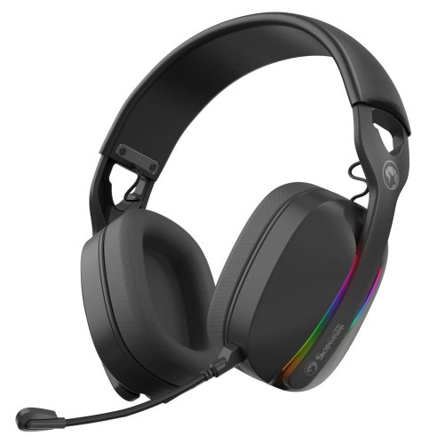 Marvo Pulz 70W Wireless Gaming RGB Headset | USB, 2.4G, BT | Black