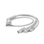 Gembird CABLE USB CHARGING 3IN1 1M/SILV CC-USB2-AM31-1M-S