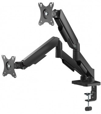 Deltaco GAMING Dual Monitor Stand for 13"-32" Screens | Black