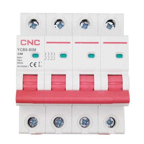 CNC Miniature Circuit Breaker, 4P, 40A, Class C, 6kA