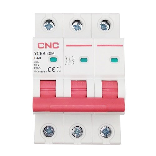 CNC Miniature Circuit Breaker, 3P, 40A, Class C, 6kA