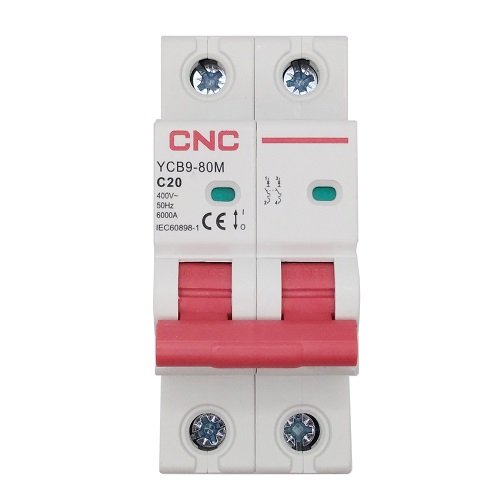 CNC Miniature Circuit Breaker, 2P, 20A, Class C, 6kA
