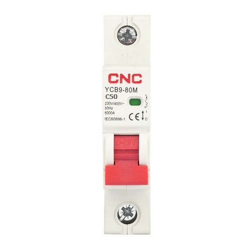 CNC Miniature Circuit Breaker, 1P, 50A, Class C, 6kA