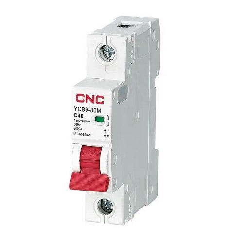 CNC Miniature Circuit Breaker, 1P, 40A, Class C, 6kA