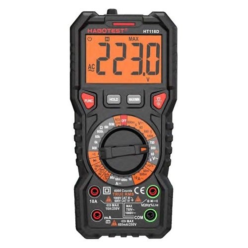 Habotest Multimeter DC1000V/10A, AC750V/10A