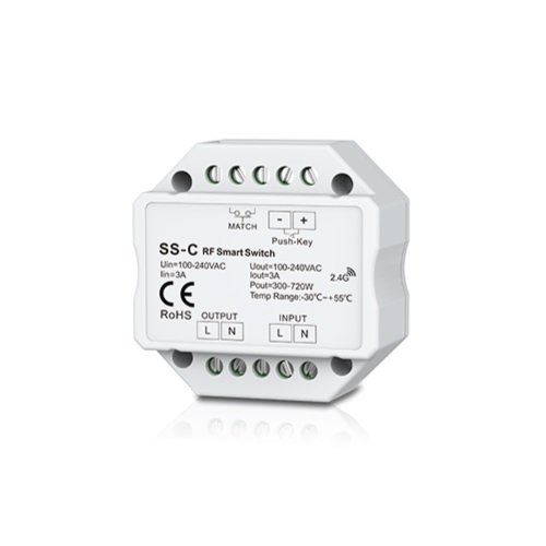 Skydance SS-C Smart Switch, 100-240V, 1x 6A, Push-Key