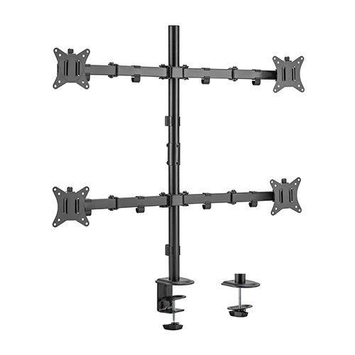 Hismart Quad-Monitor 17"-32" Desk Mount