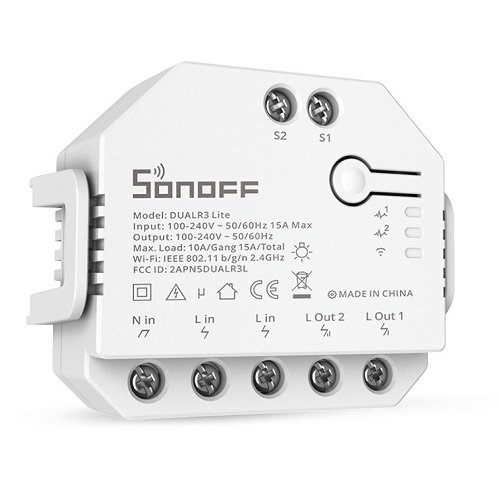 Sonoff Smart 2-channel Wi-Fi Switch with Electricity Metering