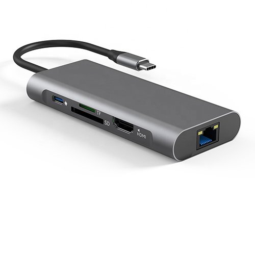 Extra digital Adapter USB Type-C - 2 x USB 3.0, 1x USB 2.0, 1x Type C (PD), HDMI, SD, RJ45