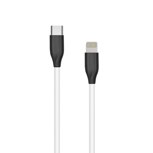 Extra digital Silicone cable USB Type-C - Lightning (white, 1m)