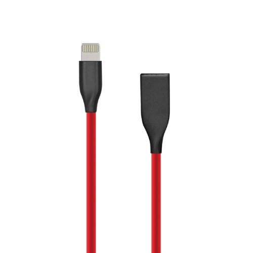 Extra digital Silicone Cable USB- Lightning, 2m (red)