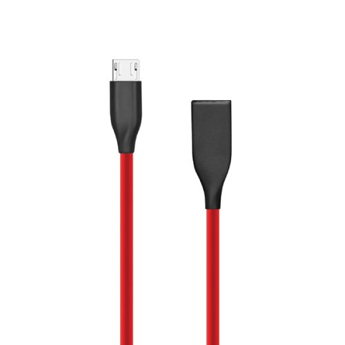 Extra digital Silicone cable USB - Micro USB (red, 2m)