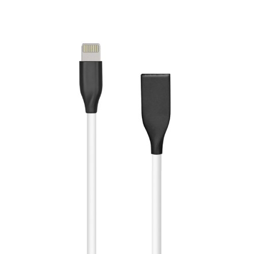 Extra digital Silicone Cable USB- Lightning, 1m (white)