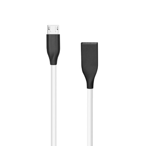Extra digital Silicone cable USB - Micro USB (white, 1m)