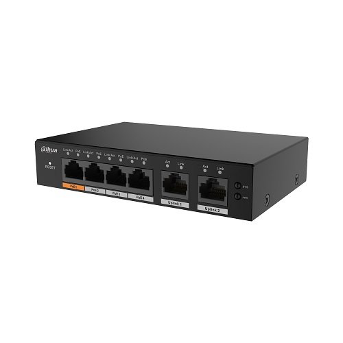 Dahua technology co., ltd PoE switch 100Mbps 4+2G uplink S4100-4GT2GT-60-C