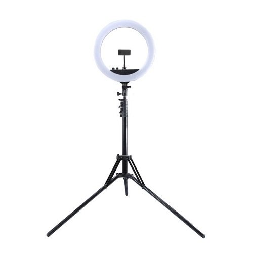 Puluz LED Ring Lamp 34.5cm with Tripod Stand up to 1.85m, Mirror, Phone Clamp, USB