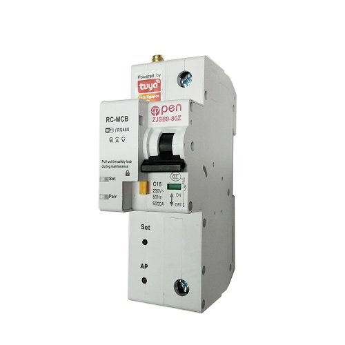 Tuya Smart 1-Pole Circuit Breaker Wi-Fi, RS485, 16A
