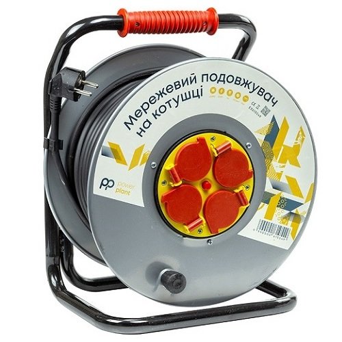 Power plant, llc Extension Cord with Reel 50m, 4 sockets, 3x2.5mm2