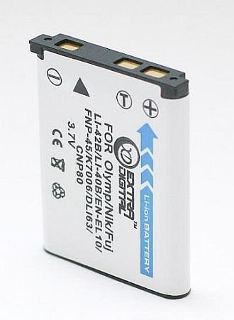Extra digital Olympus, battery Li-40B/ Li-42B, D-Li63, NP-45A, EN-EL10
