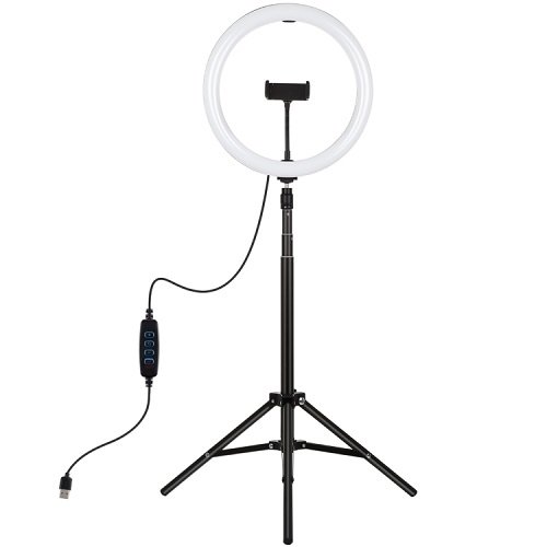 Puluz LED Ring Lamp 30cm with Tripod Mount Up To 1.65m, phone clamp, USB