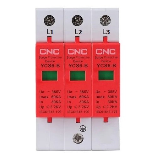 CNC Surge Protection Device, 3P, Class B, 30-60 kA, 385VAC