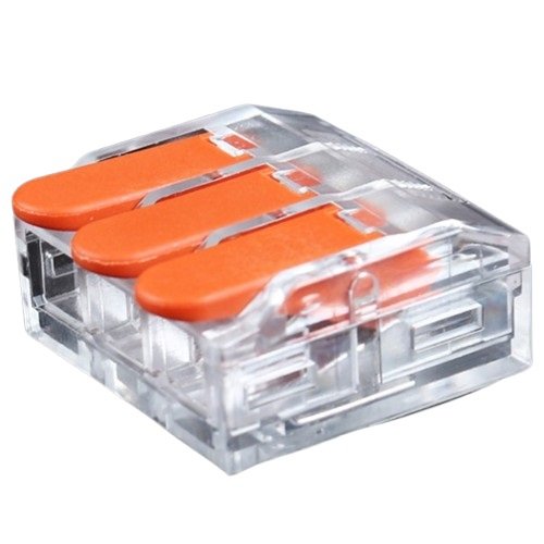 Hismart Splicing Connector with Lever, 3x 0.5-6.0mm&sup2;, 41A, 450V, 20pcs