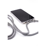 Evelatus iPhone 7/8/SE2020/SE2022 Case with rope Black Stripes Apple Transparent