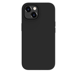 Evelatus Premium Mīksta pieskāriena silikona aizmugures maks-apvalks priekš iPhone 15 Melns