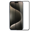 Evelatus Pilna pārklājuma  2.5D  Stikls priek&scaron; Apple iPhone 15 Pro Max Anti-Statisks/ Japāņu līme Melns