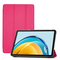 Ilike Tri-Fold Plāns Eko-Ādas Statīva Maks Samsung Galaxy Tab S9 FE X510 Wi-Fi / X516B 5G Koraļļu rozā