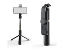 Elight Q03s 2in1 Selfie stick &amp; Video WEB zvaniem Trīskājis statīvs 76cm LED gaisma &amp; Pults Melna